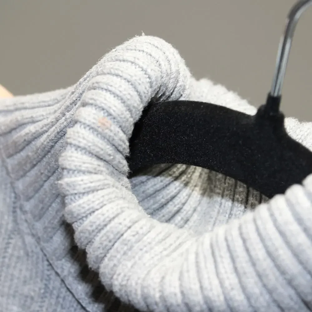 Polo Ralph Lauren Cable Knit Turtleneck Sweater Gray Size XL Made in USA